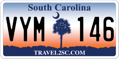SC license plate VYM146