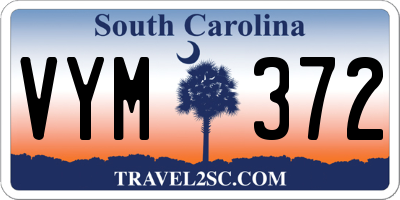 SC license plate VYM372
