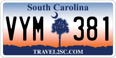 SC license plate VYM381