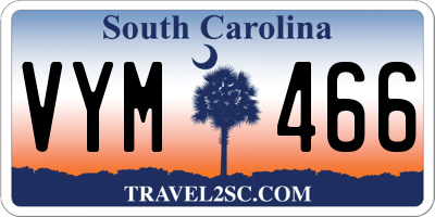 SC license plate VYM466