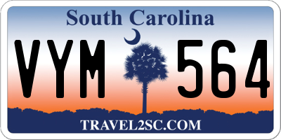 SC license plate VYM564