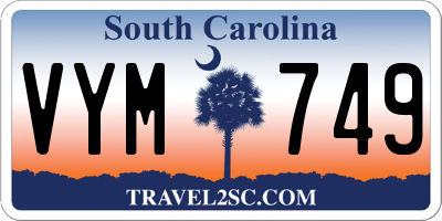SC license plate VYM749