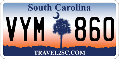 SC license plate VYM860