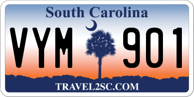 SC license plate VYM901