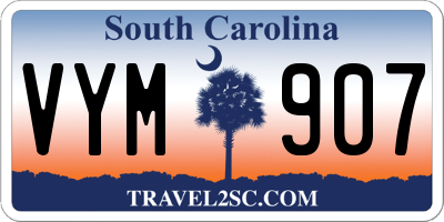 SC license plate VYM907