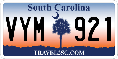 SC license plate VYM921