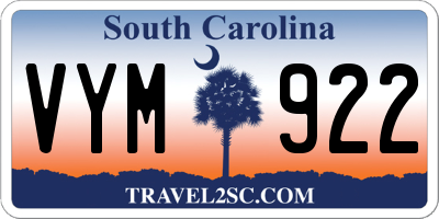 SC license plate VYM922