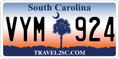 SC license plate VYM924