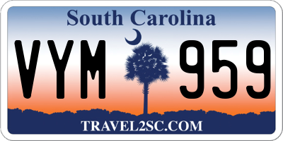 SC license plate VYM959