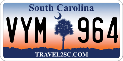 SC license plate VYM964