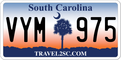 SC license plate VYM975