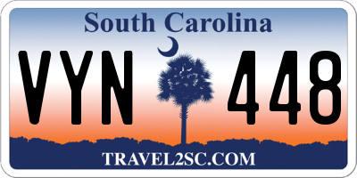 SC license plate VYN448