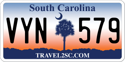 SC license plate VYN579