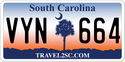 SC license plate VYN664