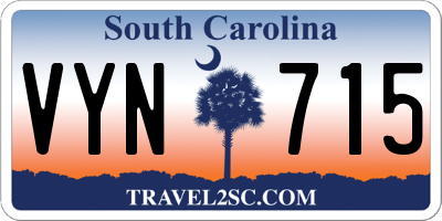 SC license plate VYN715
