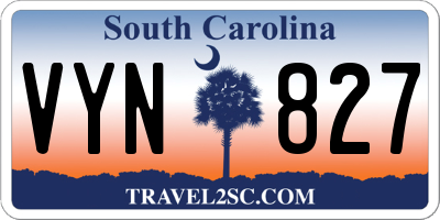 SC license plate VYN827