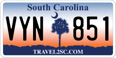 SC license plate VYN851