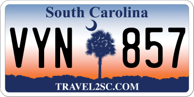 SC license plate VYN857