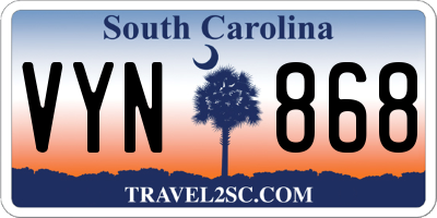 SC license plate VYN868