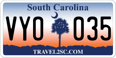 SC license plate VYO035