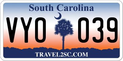 SC license plate VYO039