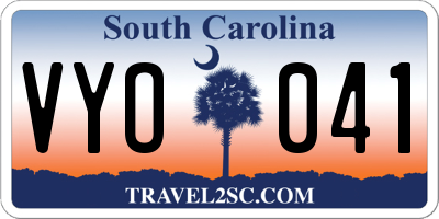 SC license plate VYO041