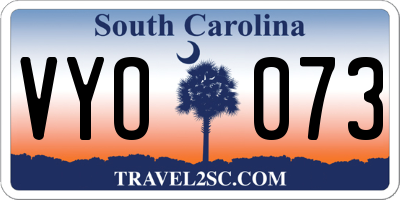 SC license plate VYO073
