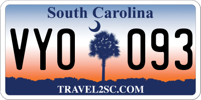 SC license plate VYO093