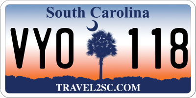 SC license plate VYO118