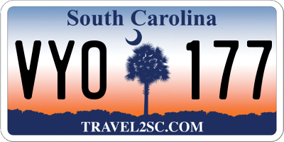 SC license plate VYO177