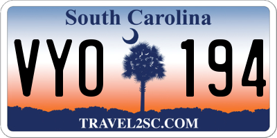 SC license plate VYO194
