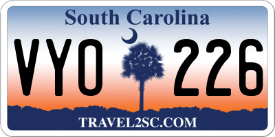 SC license plate VYO226
