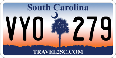 SC license plate VYO279