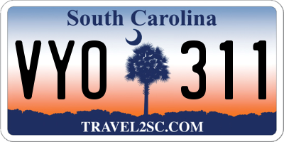 SC license plate VYO311