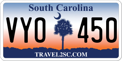 SC license plate VYO450