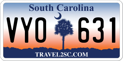 SC license plate VYO631