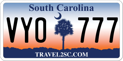 SC license plate VYO777
