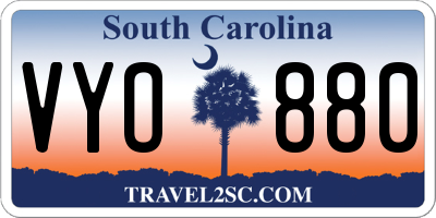 SC license plate VYO880