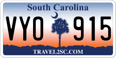 SC license plate VYO915