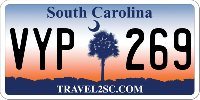 SC license plate VYP269