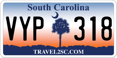 SC license plate VYP318