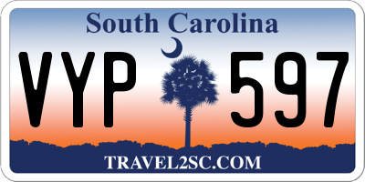 SC license plate VYP597