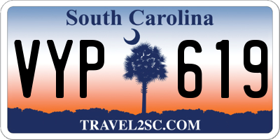 SC license plate VYP619