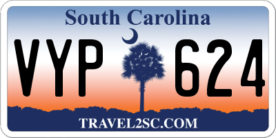 SC license plate VYP624