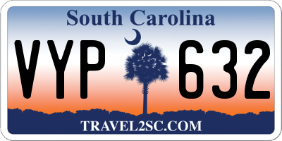 SC license plate VYP632