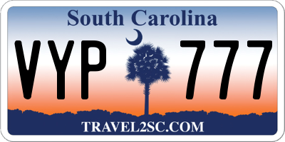 SC license plate VYP777