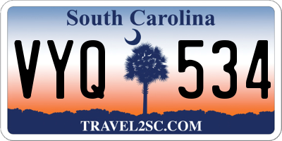 SC license plate VYQ534