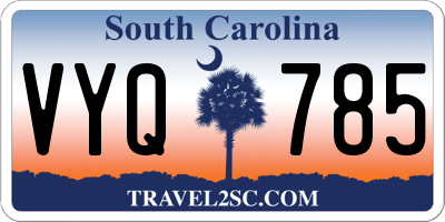 SC license plate VYQ785
