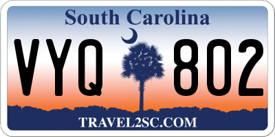 SC license plate VYQ802