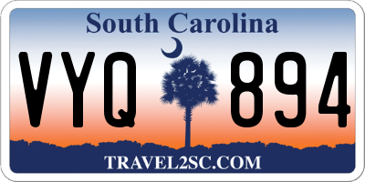 SC license plate VYQ894